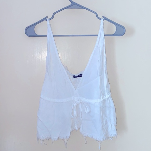 Brandy Melville Tops - Brandy Melville White Flowy Tank